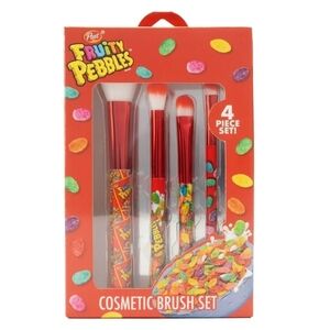 NWT! Fuity Pebbles 4pc Cosmetic Brush Set NEW